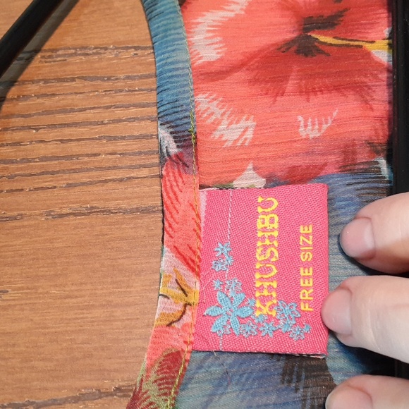 Khushbu womens free size sheer tunic or swim suit cover gorgeous print - Picture 5 of 6